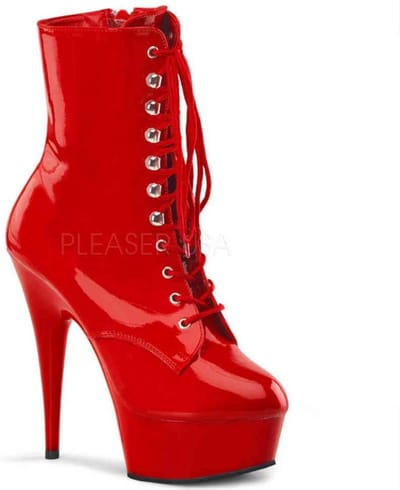 Pleaser - DELIGHT-1020 Plateau Laarzen - US 6 - 36 Shoes - Rood