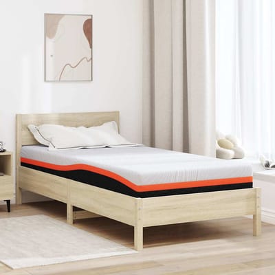 vidaXL - Matras - Wit - en - Zwart - 90 - x - 190 - cm - Jacquard - stof
