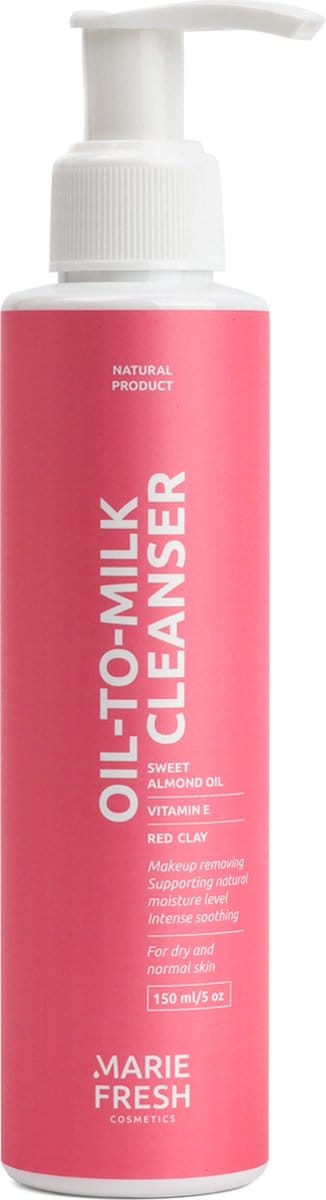 Marie Fresh Cosmetics Oil to milk cleanser - Normale & Droge Huid - Huidverzorging Skincare - Reinigingsolie - oil cleanser - cleansing milk - Make up remover - Cleansing oil - Cleanser face - Gezichtsreiniger 150ml