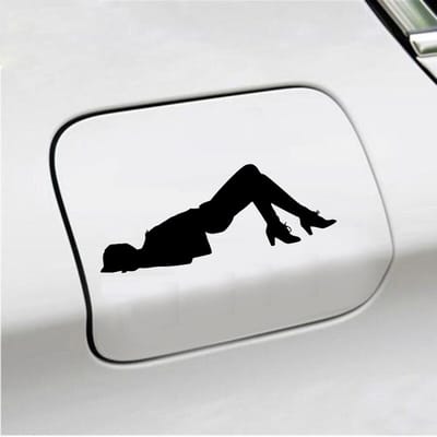 Bumpersticker - Dame  - 6,4 X 18 - Zwart