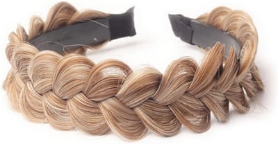 Vlecht Haarband voor Vrouwen en Meisjes - Brede Haaraccessoires van Synthetisch Haar voor Stijlvolle Looks en Comfort
