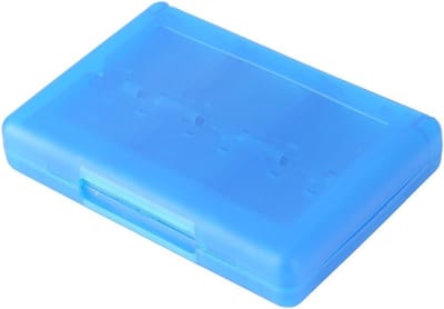 Game Case voor SD Geheugenkaarten - Plastic Anti-Shock Houder voor 3DS, DSL, DSI en LL - Opbergdoos voor Geheugenkaarten in Blauw