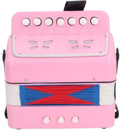 Accordeon met toetsen voor kinderen - 7-knops bediening - eenvoudig te leren en te spelen - muzikale ontwikkeling - geschikt voor kinderen vanaf 3 jaar