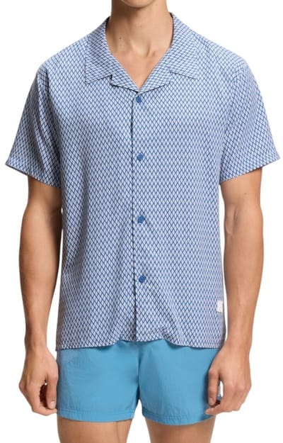 Hugo Boss BOSS Black overhemd blauw patroon