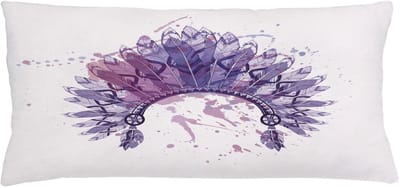 ABAKUHAUS Tribale Kussenhoes – Decoratiekussen 90x40 cm – Omkeerbaar, Wasbaar, Mauve