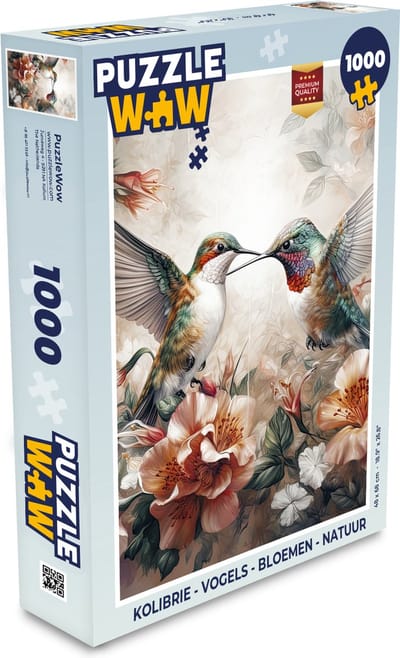 Puzzel Kolibrie - Vogels - Bloemen - Natuur - Legpuzzel - Puzzel 1000 stukjes volwassenen