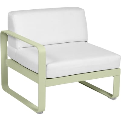 Fermob BELLEVIE Fauteuil Module links - 65 lindegroen mat - 81 witgrijs