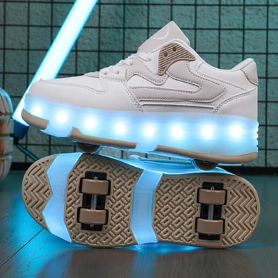 Lichtgevende Vierwielige Rolschaatsen met Verlichting, Schoenen met Wielen, Katrolschoenen 38