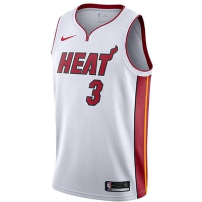 Débardeur col V imprimé numérique Nike Miami Heat Homme Hauts Blanc 864427-104 M white