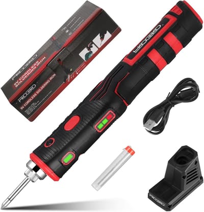 Draadloos Soldeerbout - Soldeerpen Set - Reparaties Uitvoeren - Snel Verwarmend - 1800 mAh - Zwart