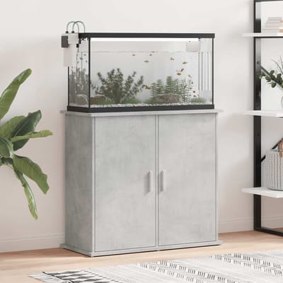 vidaXL - Aquariumstandaard - Betongrijs - 81x36x73 - cm - Bewerkt - hout
