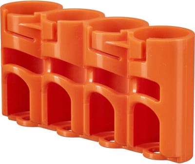 Batterij Opbergdoos - Batterijhouder Caddy - Batterijen Opbergen - Compact Ontwerp - 3.8 x 2 x 7.6 cm - Oranje
