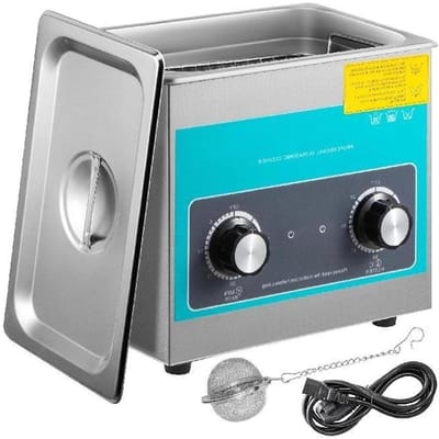 Ultrasone Reiniger - Mini Wasmachine - Sieraden Reinigen - Met Verwarming - 3L Capaciteit - Zilver
