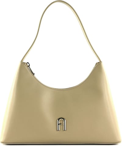 FURLA Leren Schoudertas Diamante Shoulder Bag Grano Beige