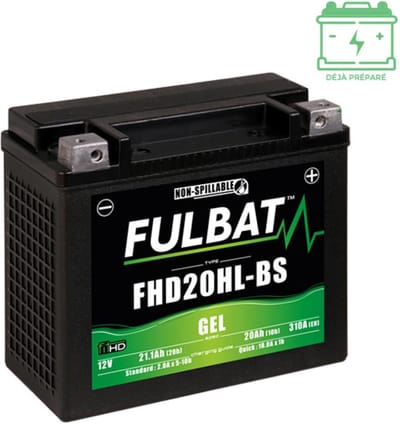 SLA Fulbat-accu's voor Harley Davidson 1868 Breakout 114 Anniversary 2018 YHD20HL-BS / YTX20HL-BS / 12V 20Ah nieuw