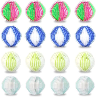 Pet Hair Remover Washing Machine 16 Pieces Reusable Lint Balls Washing Balls Pet Hair Remover for Laundry Pet Hair