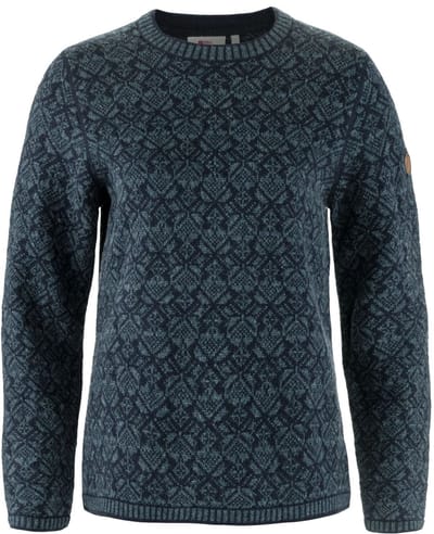 Fjallraven Snow Round Neck Sweater Women - Trui - Dames - Blauw - Maat S