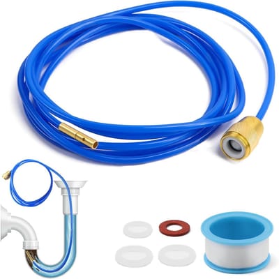 Hogedruk Waterleidingreiniger - Rioolreiniger Spiraal - Verstopping Verwijderen - 3 Meter Lengte - Ø10 mm - Blauw