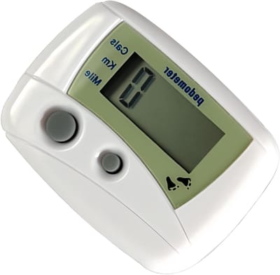 Stappenteller met voet - Digitaal LCD - Fitness Doelen - Nauwkeurige Staptracking - 5.5 x 4.5 cm - Wit