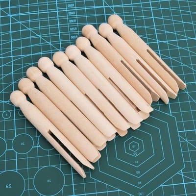 Houten Borduurspoelen - Draad Opwinders - Draad Organiseren - Gladde Afwerking - 10 Stuks - Houtkleur