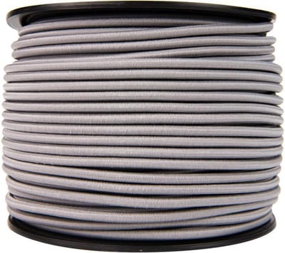 Afdekzeilwinkel - Elastisch koord 6mm grijs op rol - 100 meter