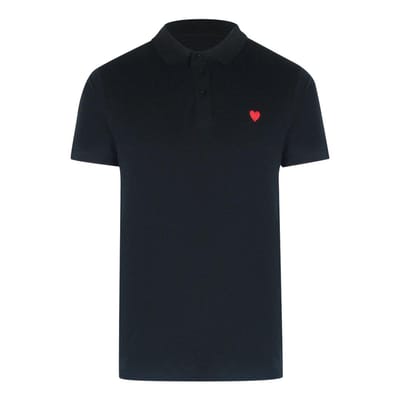 Love Moschino Heren Katoenen Polo Shirt (Zwart)