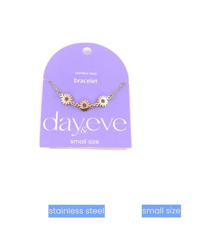 Go Dutch Label Armband (Sieraad) Kinderen - Smalle Pols - 3 Bloemen Goud
