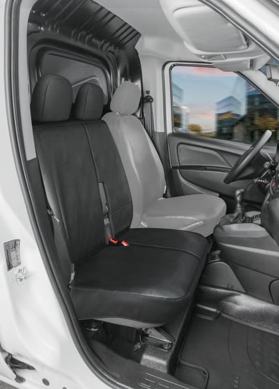 Walser Autostoelhoes Transporter Fit Kunstleer antraciet geschikt voor Ford Transit Connect - Dubbele Bank Passagier