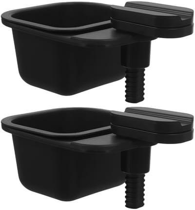 Prullenbak met Clip - Afvalbak Opbergbak - Ruimte Besparen - Draaibare Opening - 16 x 13 x 8 cm - Zwart