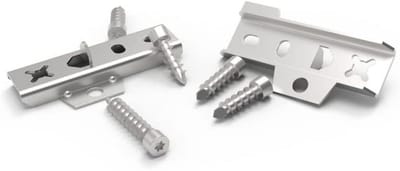 Clips roestvrij staal - Terrasplank Bevestiging - Onzichtbaar Monteren - Voor Tropisch Hout - 19-25 mm Dikte - Zilver