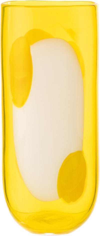 J-Line vaas Mona - glas - transparant/geel - large