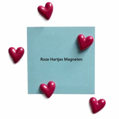 TLVX 5 stuks Diep Roze Hartjes Magneten 3D / Mooie Koelkastmagneten / Foto Magneet / Speel- & Leer Magneten / School/ Whiteboard / Dark Pink Hearts / Valentijn / Kantoor / Notitie / Memo bord / Schoolbord / Magnetisch / Love You Kleur Magneetjes