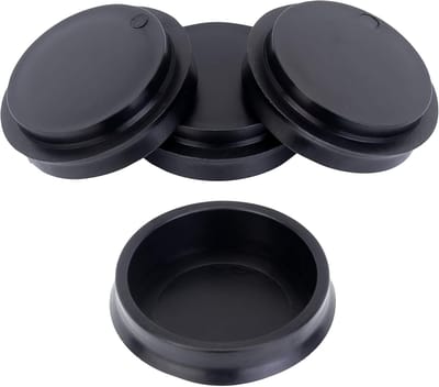 Zwenkbekers Set - Vloerbeschermers - Meubel Bescherming - Voor Wielen tot 55mm - 4 Stuks - Zwart