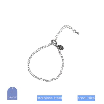 Go Dutch Label Armband (Sieraad) Kinderen - Smalle Pols - Platte Schakel Zilver