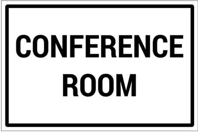 Conference room bord | gecoat dibond materiaal | 30 x 20 cm