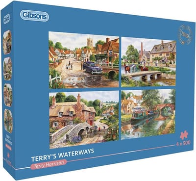 Nostalgische Legpuzzels Set - 4 x 500 Stukjes Duurzame Puzzels voor Volwassenen en Tieners