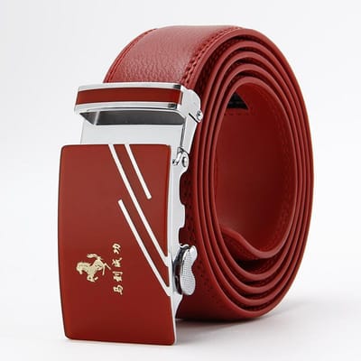 Nieuw Product Klassieke Rode Riem Heren Echt Leer Koeienhuid Riem Business Casual Riem Riem 110-130cm brown