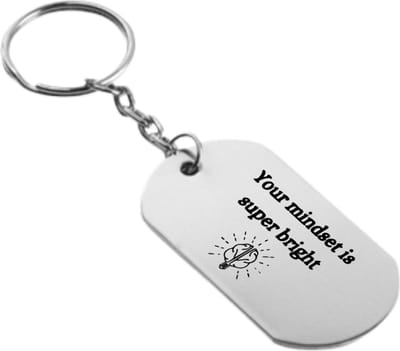 Akyol - your mindset is super bright sleutelhanger - Quotes - familie vrienden - cadeau - 54 x 29mm