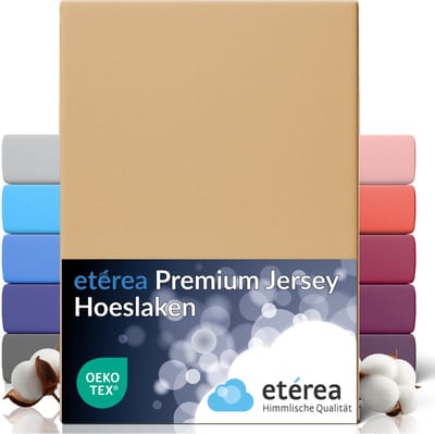etérea Premium Jersey hoeslaken 90x200 - 100x200 cm - Oekotex - 100% katoen - bis 25 cm - Ivor