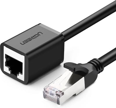 Ugreen - verlengkabel - Internet Ethernet patchkabel RJ45 F/UTP Cat. - 6 - 1000Mb/s - 1m - zwart - (NW112)