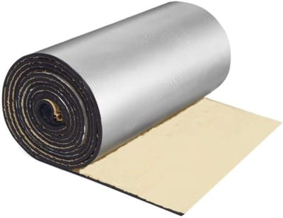 Isolatie Mat - Geluidsisolatie Sticker - Warmte Geluid Dempen - Brandvertragend B1 Kwaliteit - 3x1m - Zwart