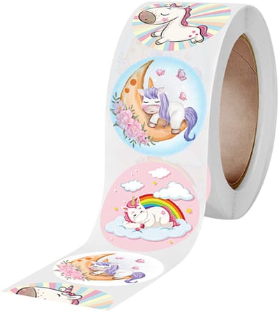 Go Go Gadget - Stickers - 2,5 cm - 500 stuks - Unicorn - Eenhoorn