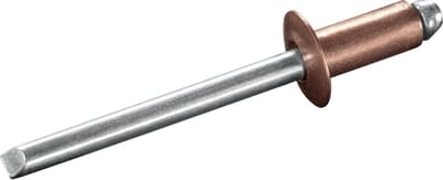 GOEBEL® - 1000 x Blindklinknagels (Ø x L) 3,2 x 8 mm - Koper / Staal verzinkt - Vlakke kop - STANDARD - 7050132800 - ISO16582 - Popnagel
