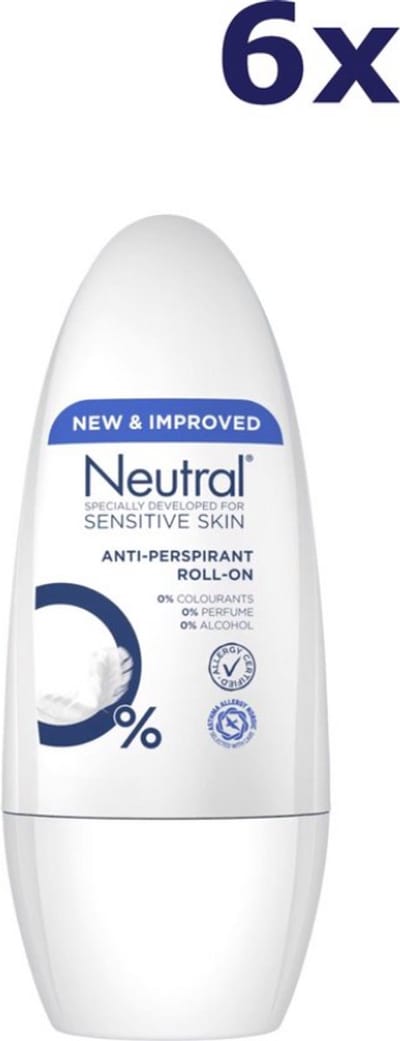 Neutral - Deodorant - Roller - Sensitive Skin - 50ml x 6
