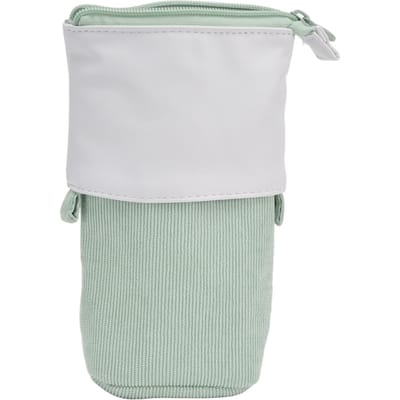 Trousse à crayons Support Porte-stylo Mignon Trousse à crayons Télescopique Sac de Maquillage Portable pour Étudiants vert