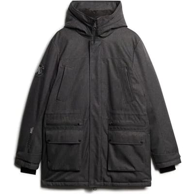 Superdry - Gewatteerde City parka van tweed - Heren - Gewatteerde jassen