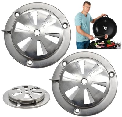 Dailygoods- Ventilatierooster Ronde 95 mm - Afsluitbaar - Roestvrij Staal - Verstelbare Ventilatieopening - Duurzaam - Corrosiebestendig