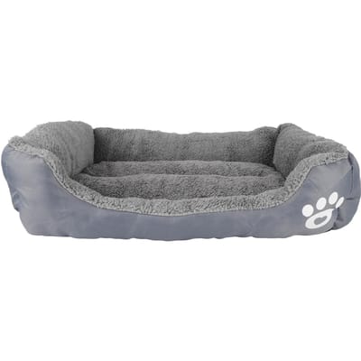 Coussin pour animal de compagnie Coton PP Doux Respectueux de la peau Confortable Imperméable Lit pour animal de compagnie pour 4 saisons Gris M gray