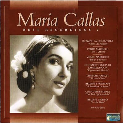 CD MARIA CALLAS - Beste Opname 2 CO3502 Classic Options 2006 Frankrijk Klassiek Gebruikt