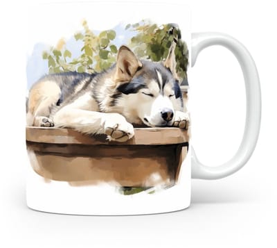 Mok Malamute Beker voor koffie of tas voor thee, cadeau voor dierenliefhebbers, moeder, vader, collega, vriend, vriendin, kantoor, opa, oma, hond, kerst, sinterklaas, verjaardag